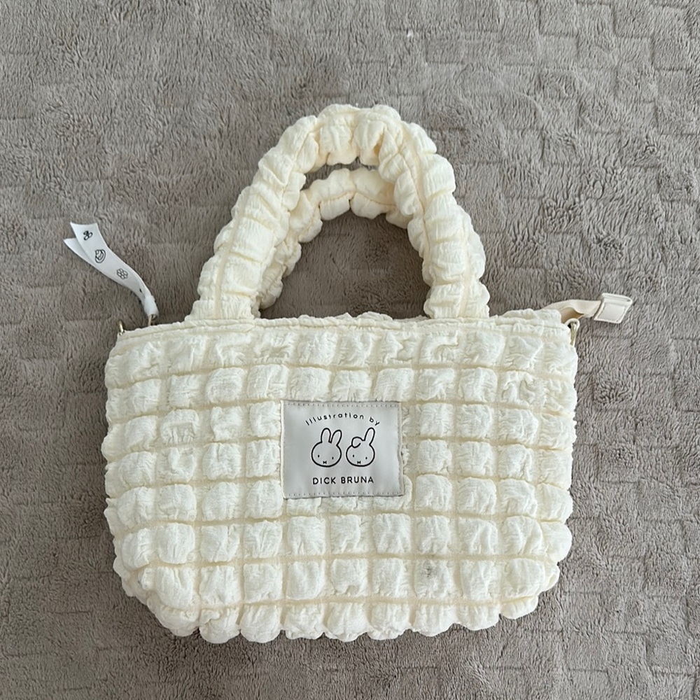 Miffy Patch Shoulder Crossbody Bag - White/Ivory